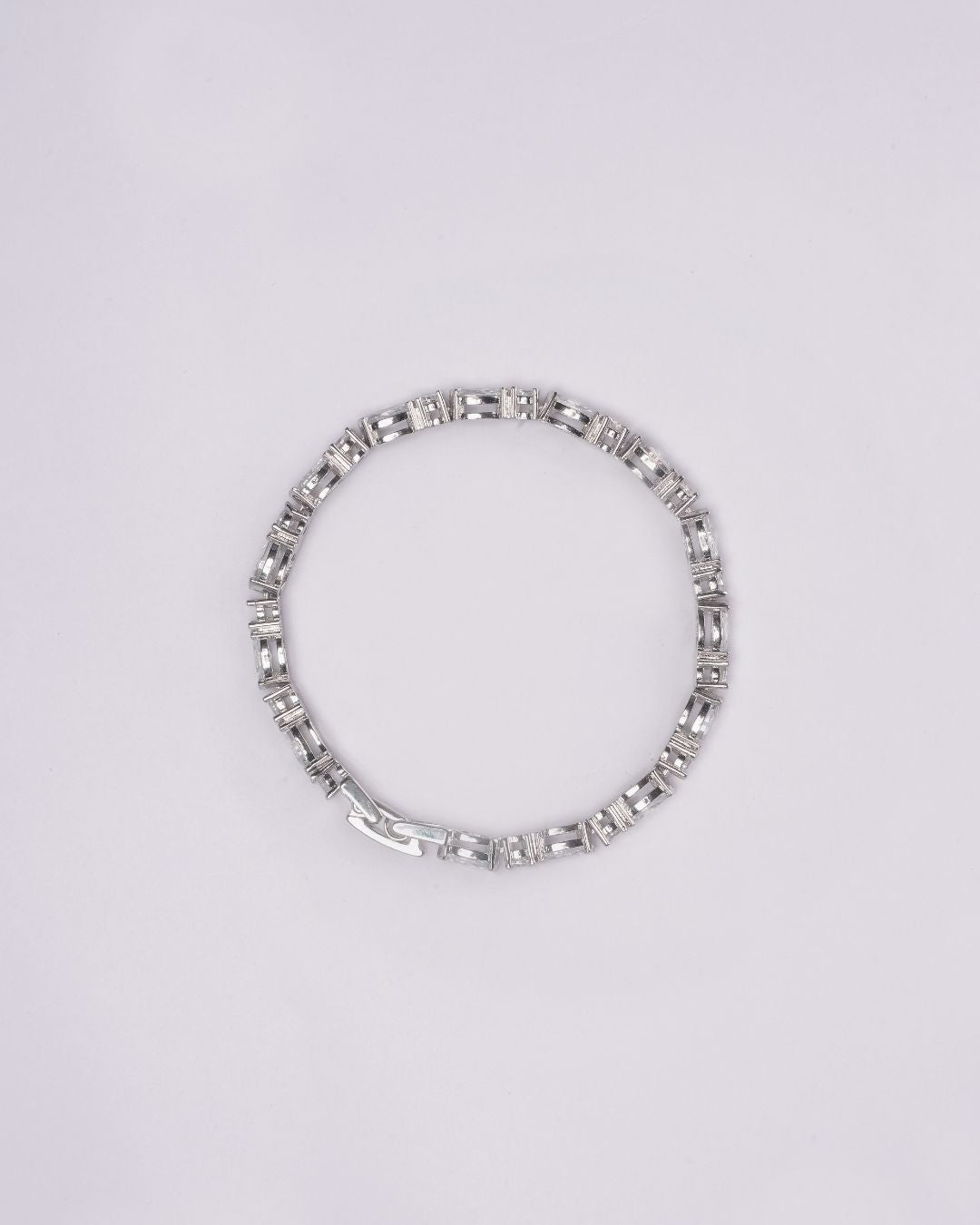 Rodium-Plated AD Bracelet