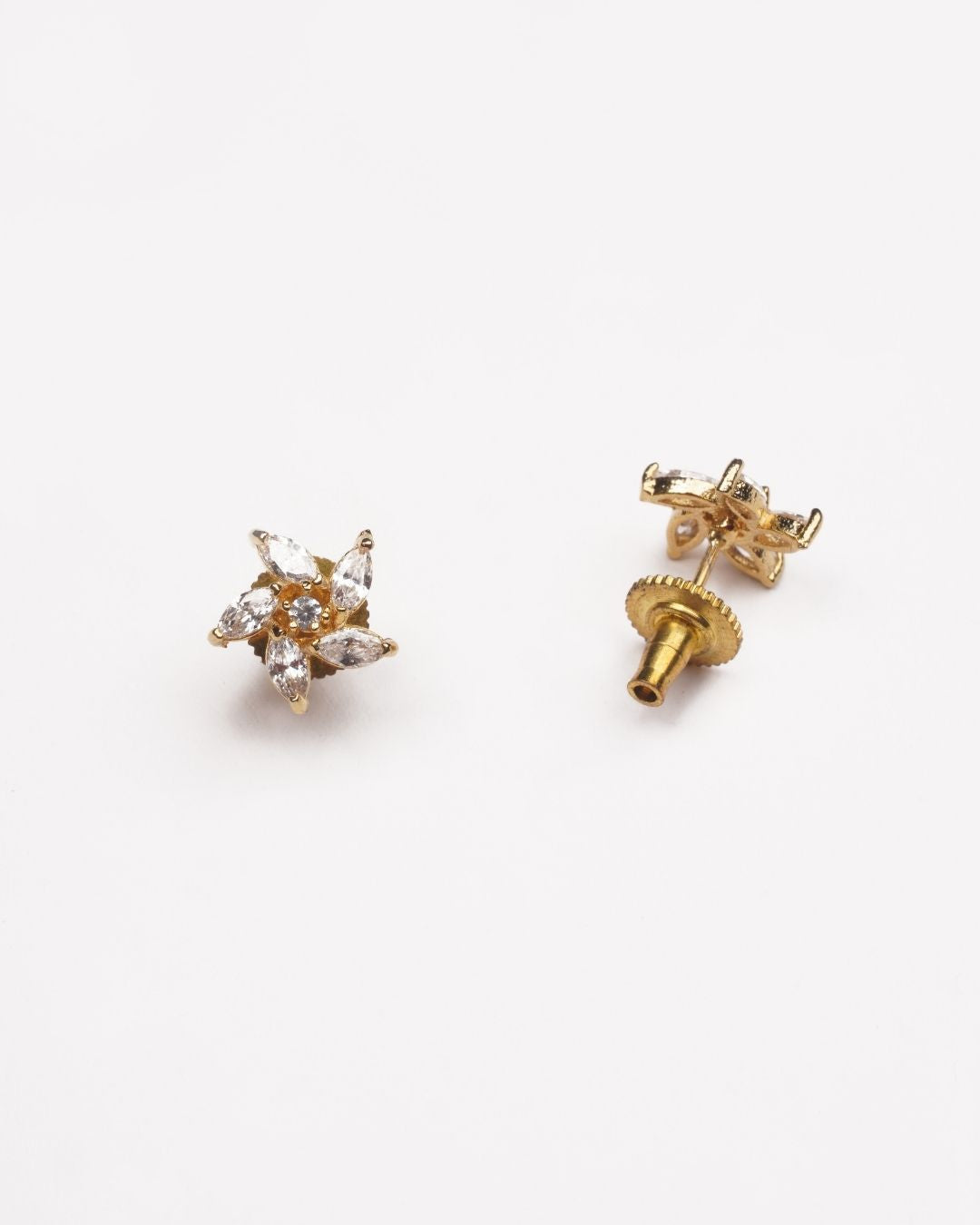 Gold-Plated AD-Studded Earrings